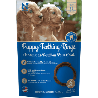 N-Bone Puppy Teething Rings Peanut Butter Flavor (6 count) - DS