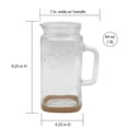 thumbnail image 3 of Mason Craft & More Glass 0.5 Gallon Pitcher with Removable Plastic Lid and Silicone Base, Tan, Useful for Serving Chilled Drinks, 3 of 5