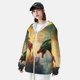 thumbnail image 3 of Balery Castle Red Green Sky Dragon Sudadera ligera de manga larga con capucha y protección solar UPF 50+ para hombre y mujer, ideal para pesca y running-Medium, 3 of 7
