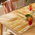 thumbnail image 4 of Golden Brown Ombre Placemats Set of 8 Modern Abstract Art Oil Painting Place Mats Indoor Wipeable Table Mats Washable Cloth Dining Table Placemats for Kitchen Holiday Party Home Decor 13x19 Inch, 4 of 9