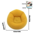 thumbnail image 3 of Flocked Inflatable Sofa Chair, Portable Blow Up Air Couch for Indoor & Outdoor Use, Easy Store Single Lazy Bed for Camping, Beach, Living Room, and Game Room, 3 of 5