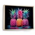 thumbnail image 2 of Designart "Nectar From A Neon Pineapple IV" Pineapples Floater Framed Canvas Wall Art, 2 of 5