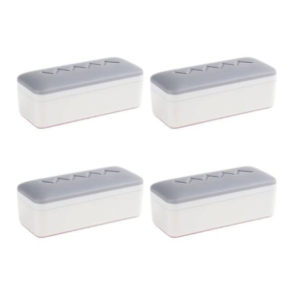 Set Of 4 Bathroom Toilet Seat Boosters Pad Antislip Toilet Lid Bumper Easy Installtaion Selfadhesive for Home Use