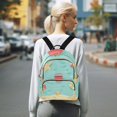 thumbnail image 7 of FORMRS Mini Backpack Purse for Women Quilted Travel Daypack Casual Shoulder Bag, Blue Beach Pattern, 7 of 7