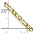 thumbnail image 6 of 14K Yellow Gold 2.5mm Semi-Solid Figaro Chain (18 X 2.5) Made In South Africa bc120-18, 6 of 6
