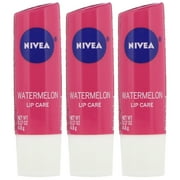 Pack of (3) Nivea, Lip Care, Watermelon, 0.17 Oz