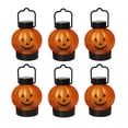 thumbnail image 1 of Lámpara De Calabaza De Cara Aterradora Lámpara Led Perlas Linterna Luz De Decoración De Halloween Portátil Con Interruptor De Palanca De Luz Suave Intermitente Para Suministros De Fiesta Navideña Eigraketly HA017068-00, 1 of 7