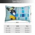 thumbnail image 4 of Disketp Pillow Covers French Bulldog Dog In A Bathtub Pattern Throw Pillow Case Cushion Covers,Cushion For Bedroom,Couch,Home-14"X20", 4 of 8