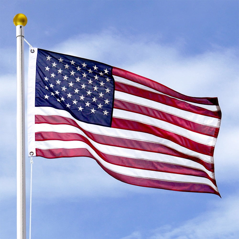 Super Tough 20 ft Brown Metal Sectional Flagpoles 5 Count