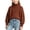 Brown, variant on Lmnyox Sweaters for Kids Fashion Solid Color Long Sleeve Turtleneck Knitted Pullover Winter Loose Warm Tops