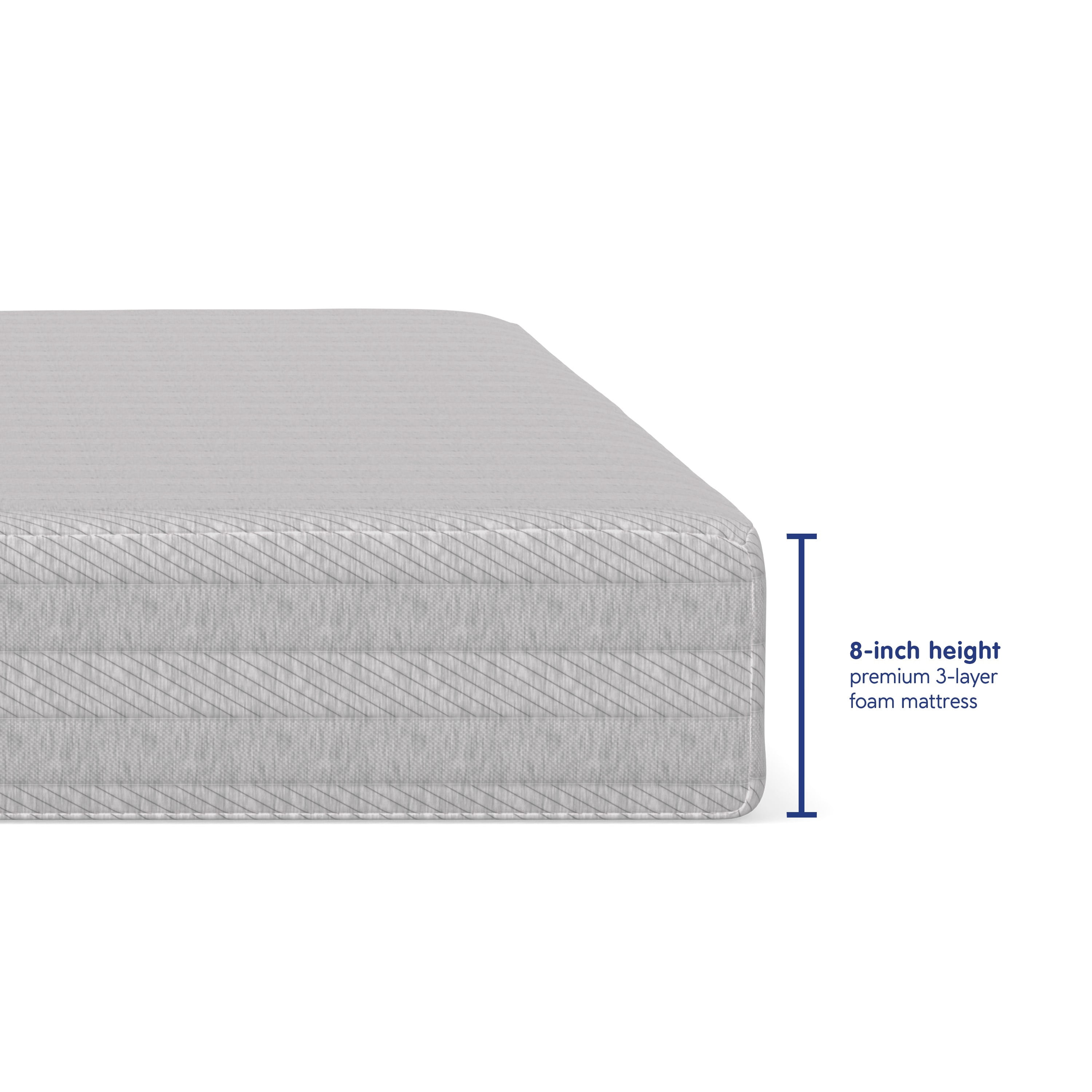 Vibe 8-inch Essential Foam Mattress Queen with Breathable Knit Cover