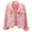 a-Pink5431, variant on Women's Coat Autumn Winter Denim Jacket With Pearl Embellishments Long Sleeve Button Front Glam Edgy Style Coat For Casual Daily Streetwear Activities Soft Outerwear