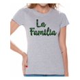 thumbnail image 1 of Awkward Styles Ugly Xmas Shirts for Women Christmas Plaid La Familia T-Shirt, 1 of 4