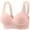 Pink, variant on Loopsun Womens Bras Plus Size, Bras for Women, Woman Lace Stitching Strap Gathers Solid Underwear Daily Bra Beige,42/95B
