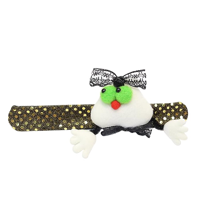 PVCS Halloween Snap Bracelets Slap Bracelets Bulk with Pumpkin Ghost Spider Pattern