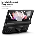 thumbnail image 4 of Dteck Case for Samsung Galaxy Z Fold5,Magnetic Hinge Protection Case Shockproof Hard PC Kickstand with Front Screen Protector Armor Cover for Galaxy Z Fold5,Black, 4 of 7