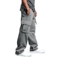 thumbnail image 3 of Imcute Men Jogger Heavy weight Fleece Cargo Pocket Sweatpants, 3 of 4