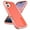 Clear+Orange, variant on Case for iPhone 17,Shockproof Silicone + PC Case with Hidden Kickstand Cover for iPhone 17 ,Rose+Mint
