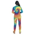 thumbnail image 3 of #followme Tie Dye 2 Piece Jogger Thermal Pajama Set for Women 6862-10575-XXL (Tie Dye Bright, Medium), 3 of 3