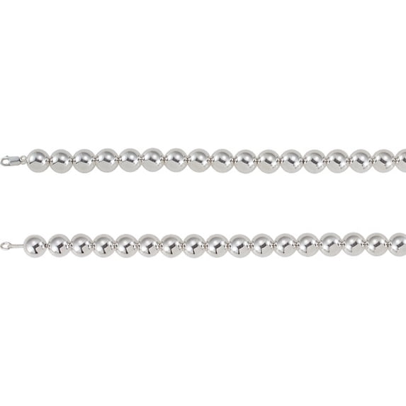 Sterling Silver 14mm Bead 18" Chain