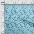 thumbnail image 2 of oneOone Cotton Poplin Light Blue Fabric Tropical Craft Projects Decor Fabric Printed By The Yard 42 Inch Wide, 2 of 4