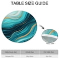 thumbnail image 6 of Teal Marble Gold Wave Pattern Round Fitted Tablecloth with Elastic Edge,Dining Table Cover Waterproof,Outdoor Round Tablecloth for Camping,Dining,Indoor and Outdoor, 6 of 7