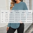 thumbnail image 3 of Chbgutlmr Womens Tops Long Sleeve Crew Neck Curved Hem T-Shirts Casual Loose Fall Comfy Basic Solid Color Tops, 3 of 7