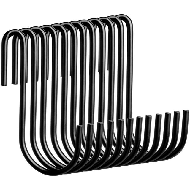12 piezas 4 * 90 mm Ganchos en s Ganchos para colgar Ganchos de metal para colgar plantas Ganchos en s de acero inoxidable Ganchos en forma de s Percheros para colgar ropa Ganchos de pared p