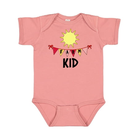 

Inktastic Farm Kid Flags and Sun Gift Baby Boy or Baby Girl Bodysuit
