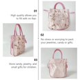 thumbnail image 4 of Small Drawstring Pouch Gift Bag For Present, Satin Embroidered Potli Bag Clutches Handbag, Brocade Ethnic Jewellery Coin Purses For New Year Birthday, 4 of 5