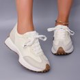 thumbnail image 2 of Rokment Women Retro Color Block Running Trainners Skate Shoes Comfortable Suede Platform Non Slip Jogging Walking Tennis Sneakers for School Streetwear Casual, 2 of 9