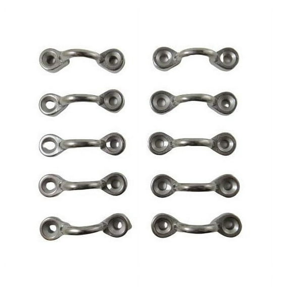 10 Pieces Stainless Steel 316 3/16" (5mm) Heavy Duty Cast Pad Eye Marine Grade