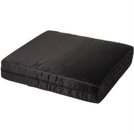 DMI Hypoallergenic Comfort Seat Cushion for Chairs and Wheelchairs with Nylon Oxford Cover, 16 x 18 x 3", Black