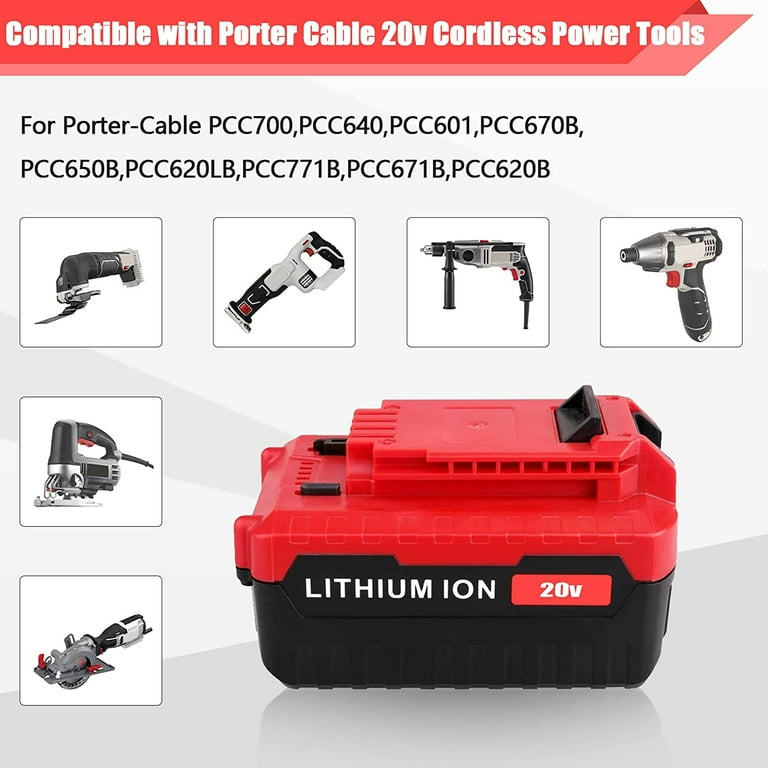 Porter cable 20v discount lithium battery pcc681l