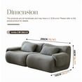 thumbnail image 2 of Cloud Boneless Couch - Modern Fluffy Sofa with 33D High Density Foam, Beige & White, 2-Seater - Perfect for Small Spaces & Easy Setup, 2 of 9