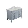 thumbnail image 4 of Elegant Decor Park Avenue 42" Metal MDF Marble Single Bathroom Vanity in Gray, 4 of 8