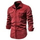 thumbnail image 1 of Camisa de blusa casual de manga larga de pana de algodón para hombre Pompotops  oipoqjl27365, 1 of 3