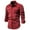 Red, variant on Homenesgenics Mens Shirts Men's Cotton Corduroy Long Sleeve Turndown Slim Fit Casual Top Blouse Shirt