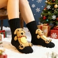 thumbnail image 3 of Calcetines navideños para dormir, bonitos calcetines tridimensionales de lana gruesa y cálida para mujer en invierno., 3 of 5