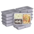 thumbnail image 3 of (4 pack) Bentgo Prep 3-Compartment Meal Prep Containers with Lids, PFAS & BPA Free Materials, Durable, Microwave, Freezer, & Dishwasher Safe To Go Food Storage (Lilac), (BGPRP3-LC), 3 of 10
