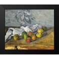 thumbnail image 2 of Cezanne, Paul 17x15 Black Modern Framed Museum Art Print Titled - Apples and a Napkin, 2 of 5
