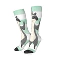 thumbnail image 2 of Easygdp Cute Raccoon Soccer Socks Sport Knee High Socks Calf Compression Athletic Socks for Men and Women, 2 of 9