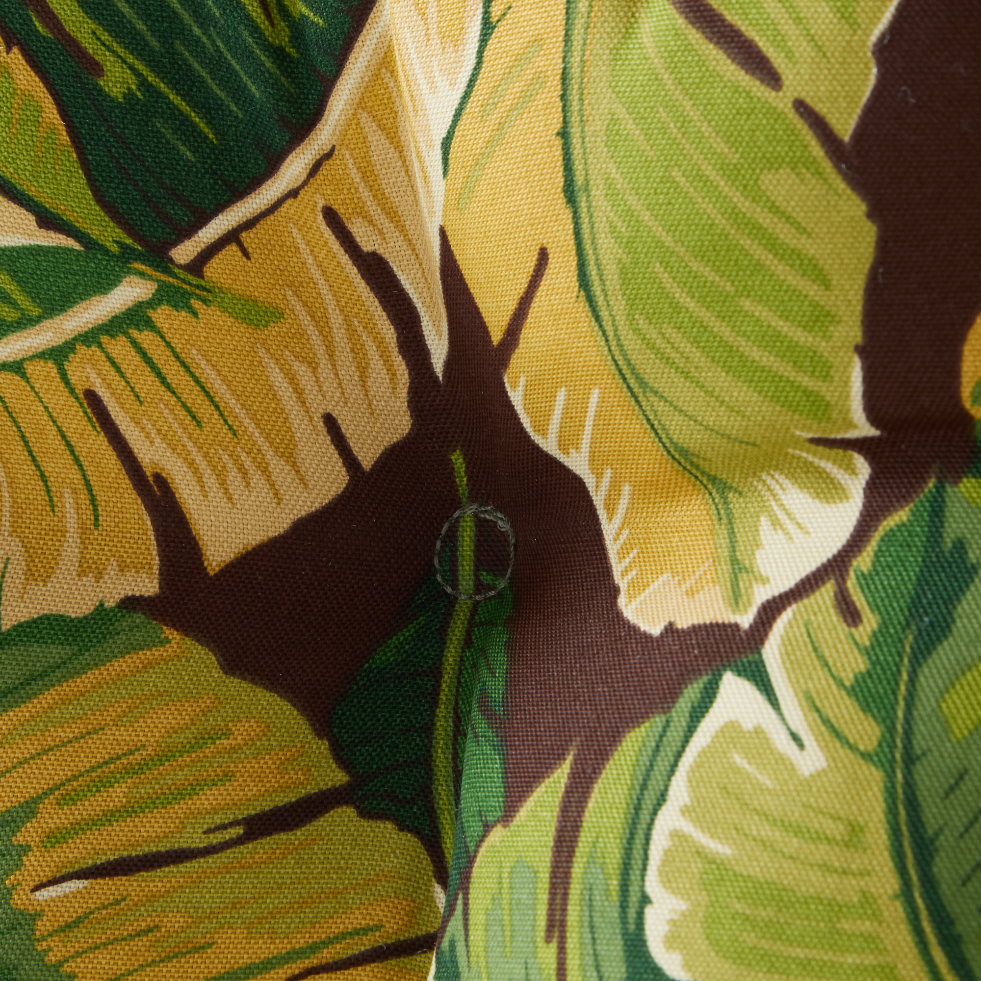 Palm Leaves Green Outdoor High Back Chair Cushion