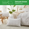 thumbnail image 5 of Gogreen King Duvet Cover Set, Soft & Breathable Microfiber 3 Pieces King Bedding Sets, Pattern King Comfy Duvet Cover Set, with Zipper Closure (King), 5 of 8