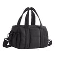 thumbnail image 2 of Bolso de mano acolchado para mujer con compartimentos para niñas, bolso de hombro para senderismo callejero negro, 2 of 9