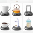 thumbnail image 3 of HIBIBUD 2026 New Rechargeable Coffee Mug Warmer,Cordless Cup Warmer with 3 Adjustable Temperatures,Portable Usb Heating Pad for Office Desk,Tea Hot Cocoa,Coffee Warmer for Desk, 3 of 7