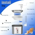 thumbnail image 3 of Cat Water Fountain, Stainless Steel Pet Water Fountain for Cats Inside, 3 Filters&Ultra-Quiet Pump, 67oz/2L Automatic Pet Fountain , Multiple Pets Water Fountain, 3 of 7