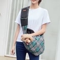 thumbnail image 3 of Pet Sling Bag Classic Checked Design Dog Cat Bag Shoulder Pet Carrier para gatitos, perros pequeños, Teddy Adepaton 2034822-2, 3 of 9