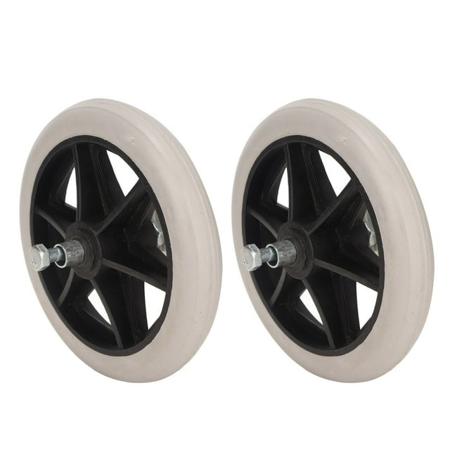 Reemplazo de rueda de goma NikouMX 1 par de accesorios para silla de ruedas 15 cm