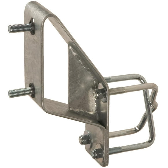 C.E. Smith Spare Tire Carrier 27310G Side Of Trailer Tongue/Frame Rail; Holds Up To 15 Inch Wheel; Silver; Steel; Universal; 3/16 Inch Thick; With U-Bolt Clamp